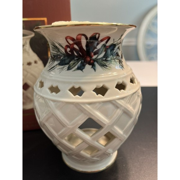 NIB - Lenox Winter Greetings Fragrance Warmer Yankee Candle Vanilla Tart Wax - Picture 3 of 12